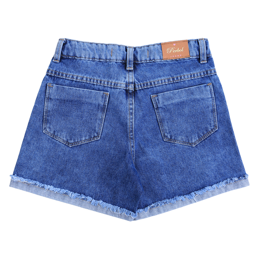 Short jeans Juvenil Perbol Detalhe Puídos E Bolso Cargo Short jeans Juvenil Perbol Detalhe Puídos E Bolso Cargo