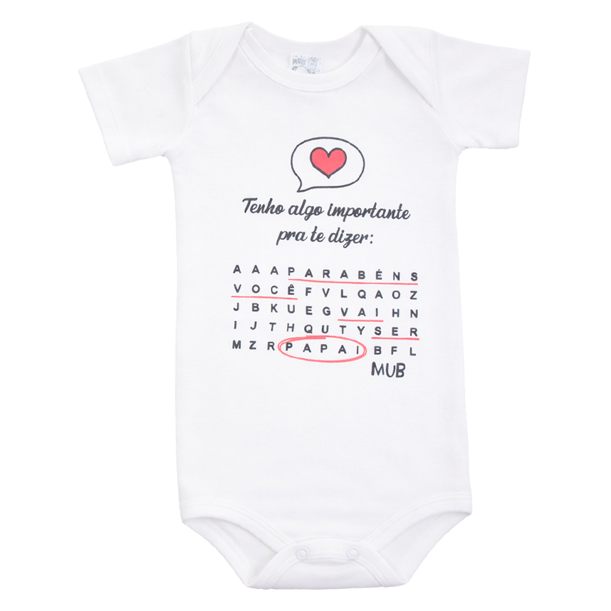 Kit Body Mub Manga Curta Frase Cruzada Mãe Ciúmes 3 Peças