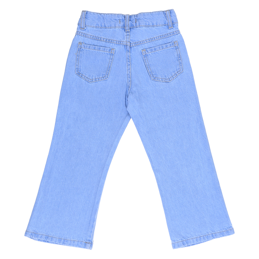 Calça Jeans Juvenil Revert Wide Leg Com Brilho