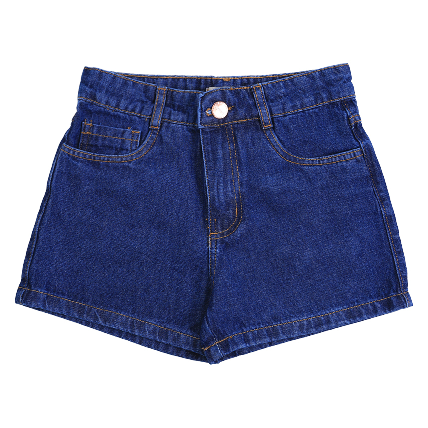 Short Jeans Infantil Garota Lua Bordado Cerejas