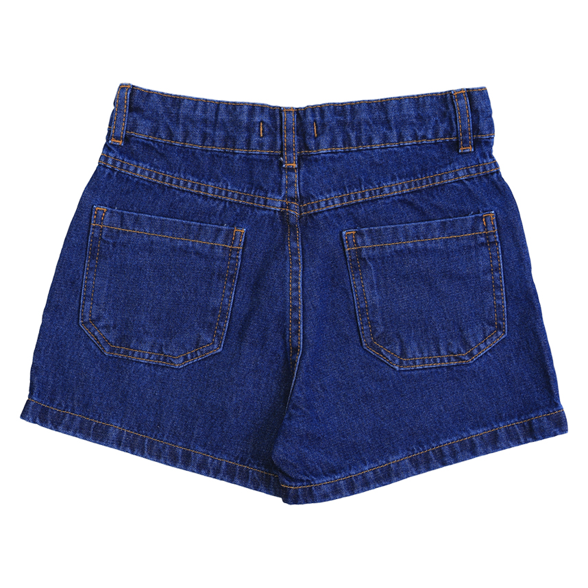 Short Jeans Infantil Garota Lua Bordado Cerejas
