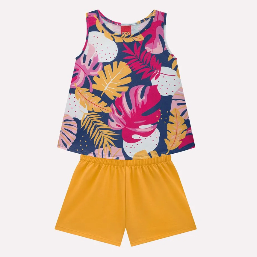 Conjunto Juvenil Kyly Blusa Regata E Short Cotton