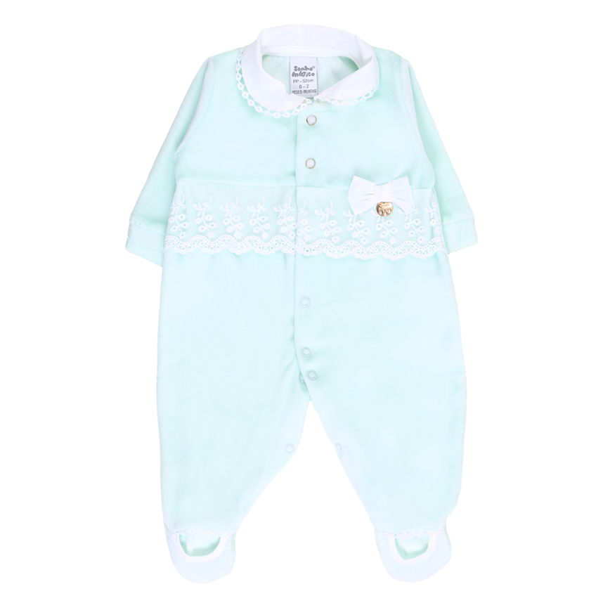 Saída Maternidade Sonho Mágico Detalhe Renda E Laço 2 Peças