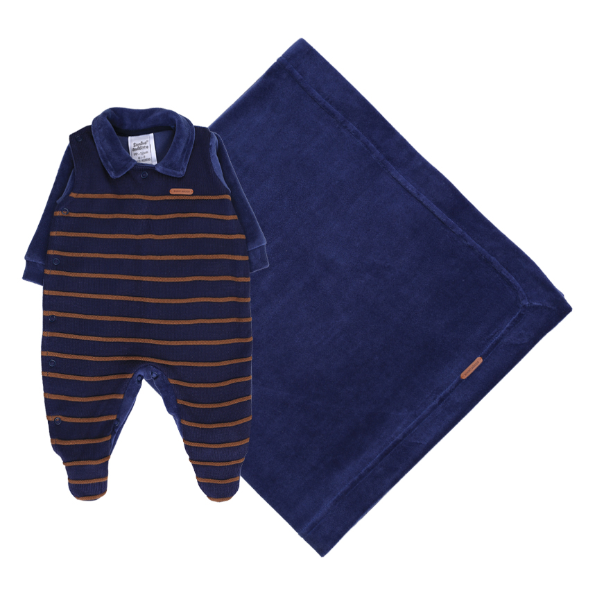 Saída Maternidade Sonho Mágico Detalhe Listrado 2 Peças