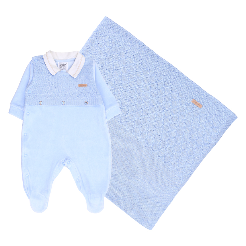 Saída De Maternidade Sonho Mágico Detalhe Gola 2 Peças