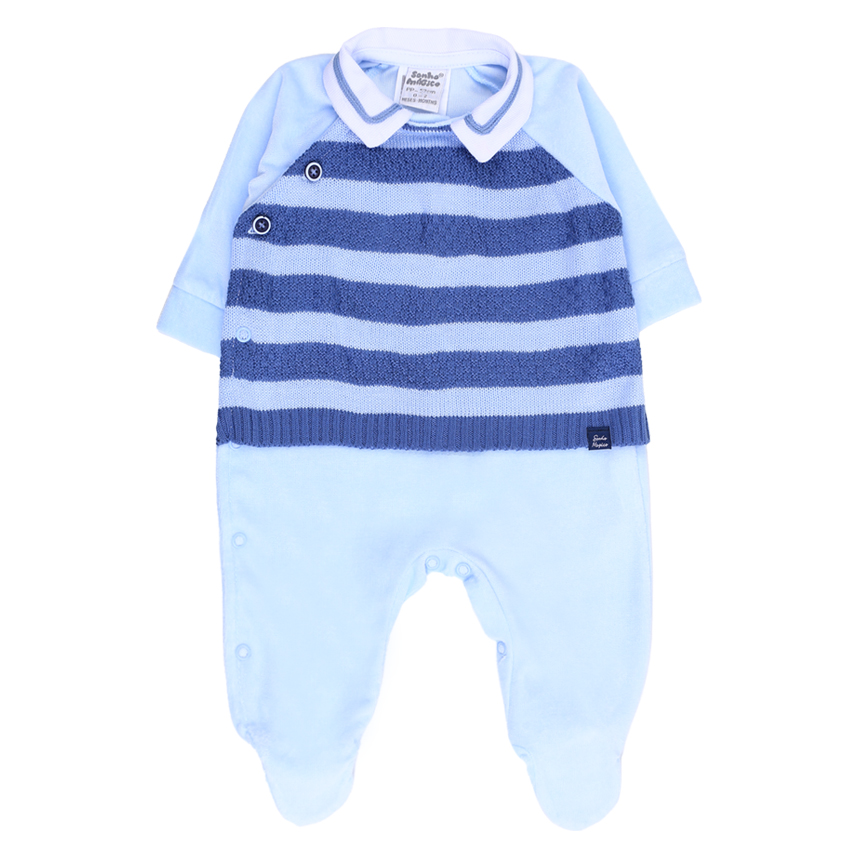 Saída Maternidade Sonho Mágico Detalhe Listrado 2 Peças