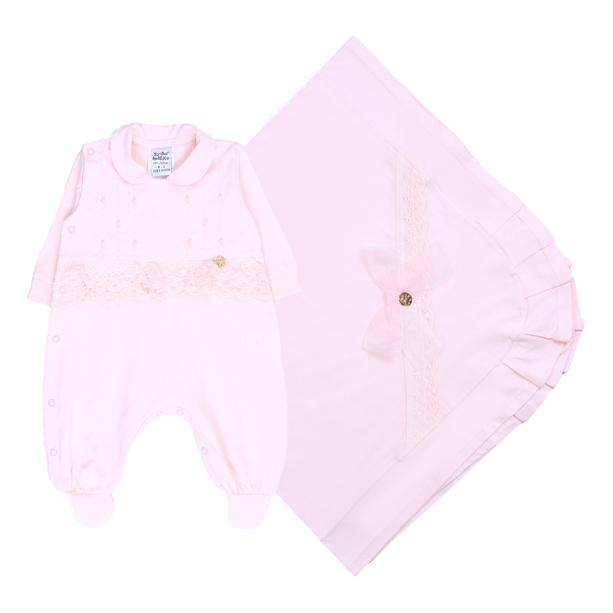 Saída Maternidade Sonho Mágico Renda E Pérolas 2 Peças