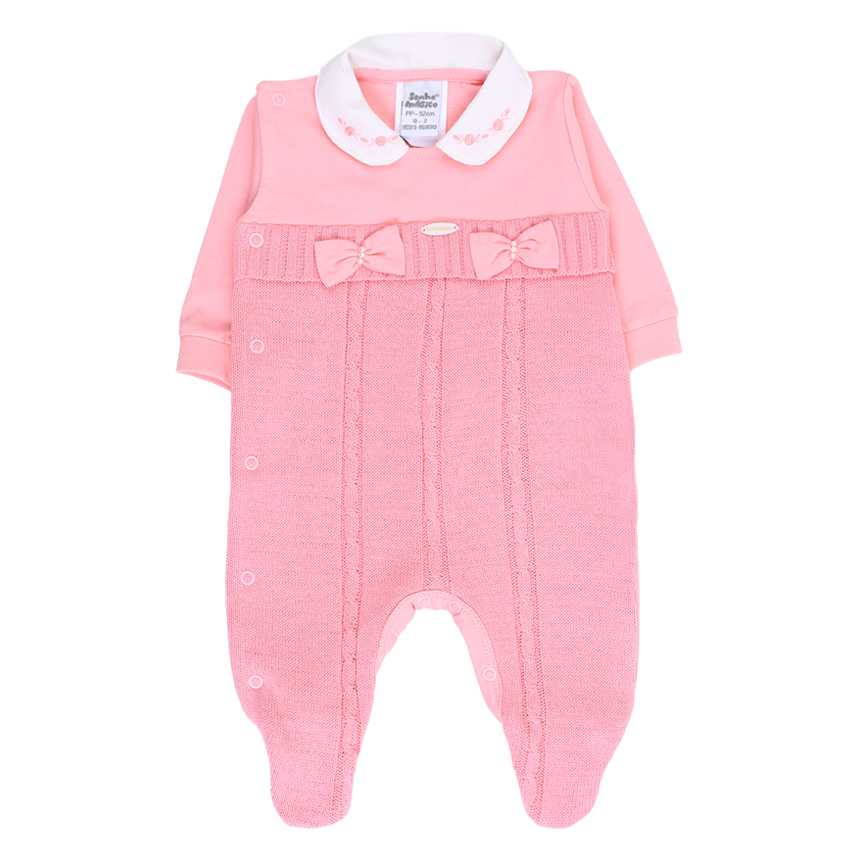 Saída Maternidade Sonho Mágico Gola Bordada 2 Peças