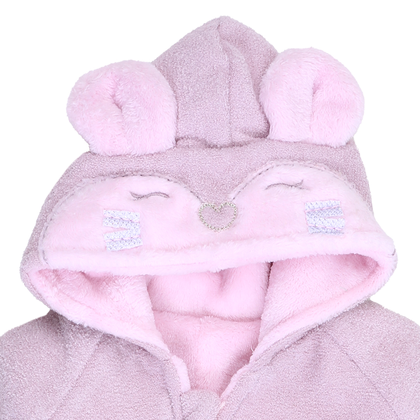 Macacão Longo Bebê Sonho Mágico Capuz Coelha Macacão Longo Bebê Sonho Mágico Capuz Coelha