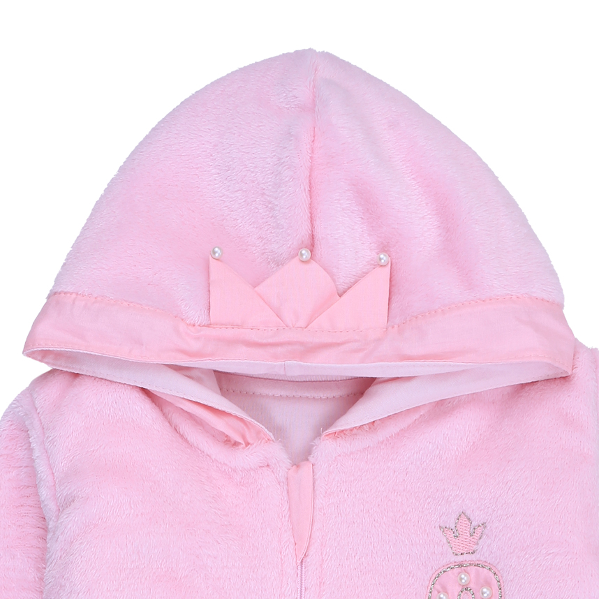 Macacão Longo Bebê Sonho Mágico Com Capuz Coroa Macacão Longo Bebê Sonho Mágico Com Capuz Coroa