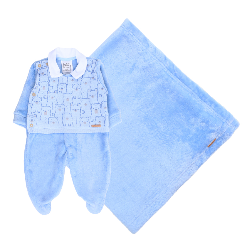 Saída Maternidade Sonho Mágico Colete Ursos 2 Peças