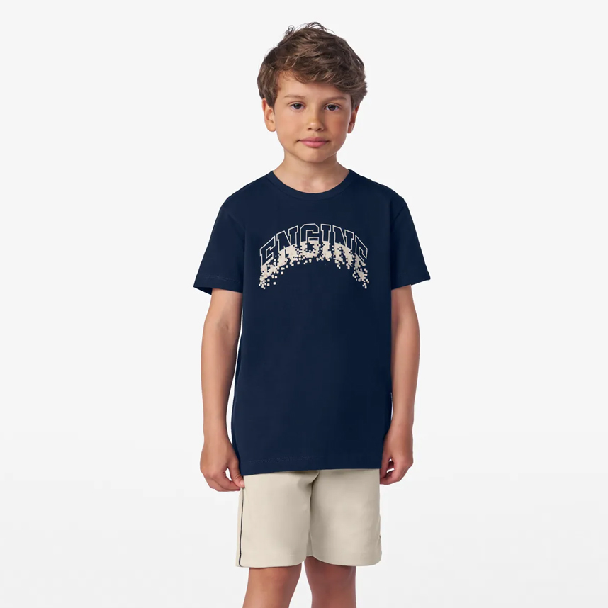 Conjunto Juvenil Trick Nick Camiseta Engine E Bermuda