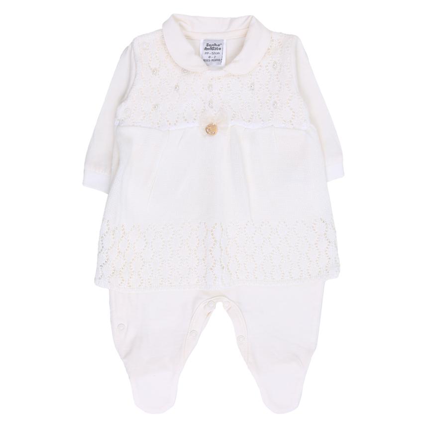 Saída Maternidade Sonho Mágico Vestido Trabalhado Laço