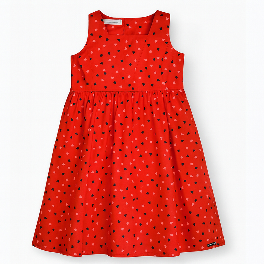 Vestido Infantil Trick Nick Cavado Estampa Coração