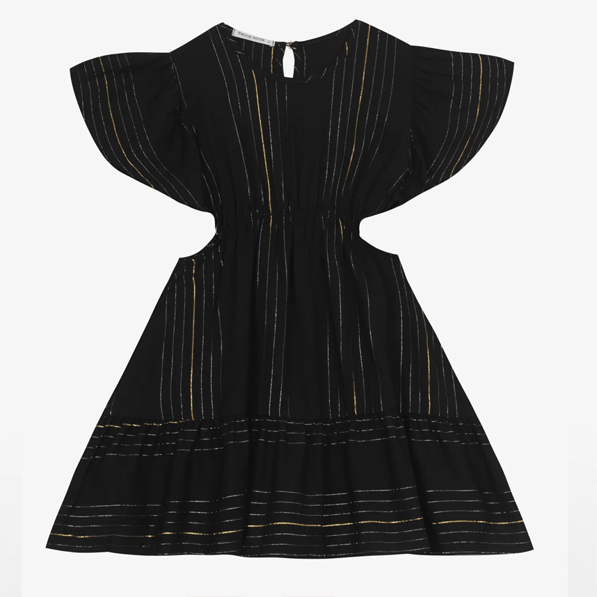 Vestido Infantil Trick Nick Manga Curta Viscose Lurex Vestido Infantil Trick Nick Manga Curta Viscose Lurex