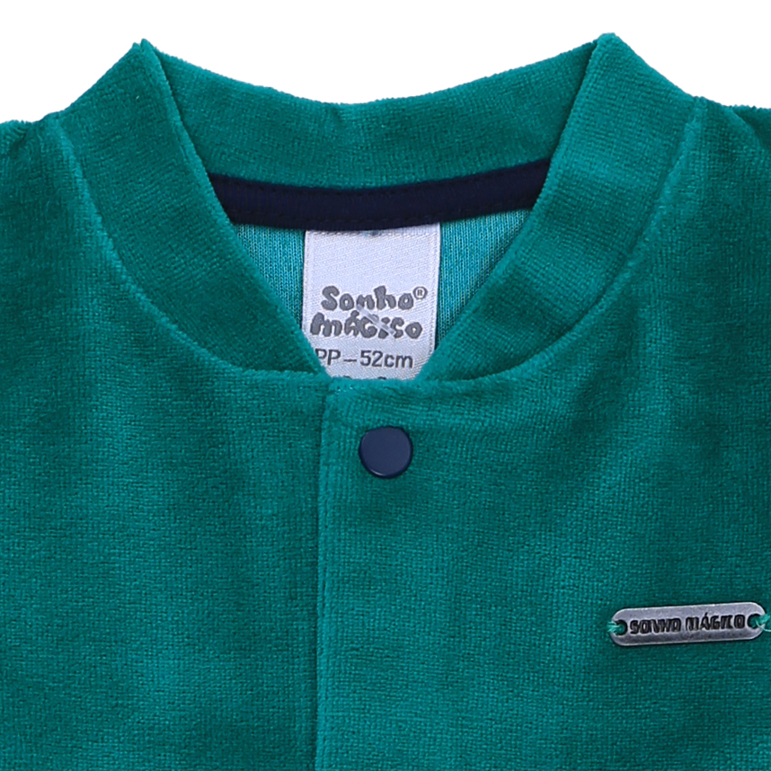 Macacão Longo Bebê Sonho Mágico Bordado Urso Macacão Longo Bebê Sonho Mágico Bordado Urso