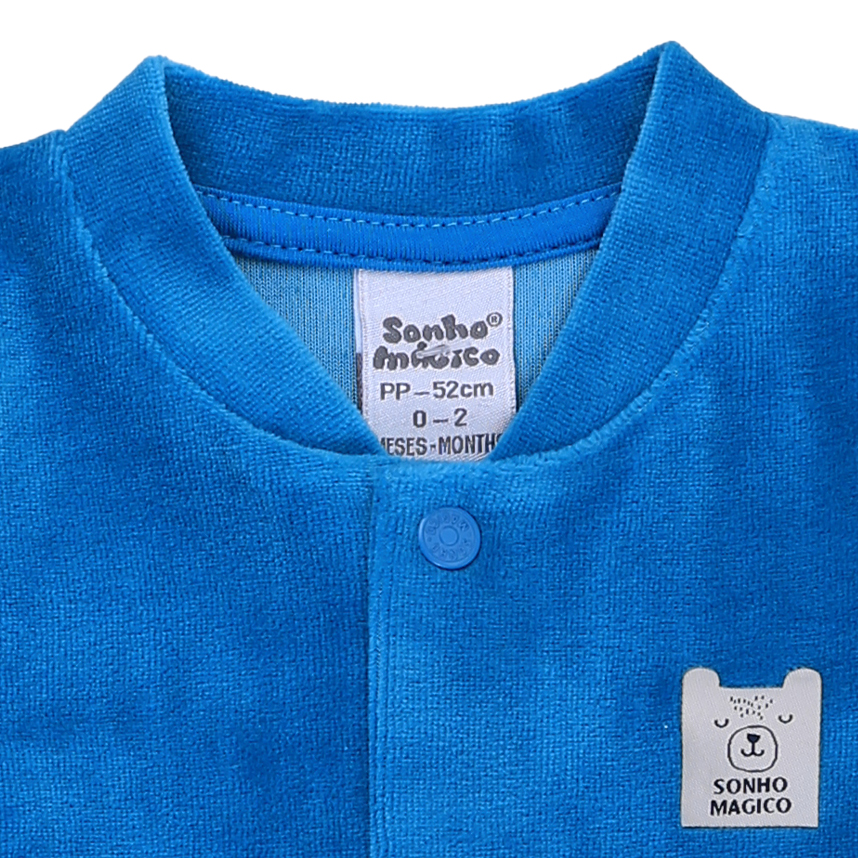 Macacão Longo Bebê Sonho Mágico Plush Com Botões Macacão Longo Bebê Sonho Mágico Plush Com Botões