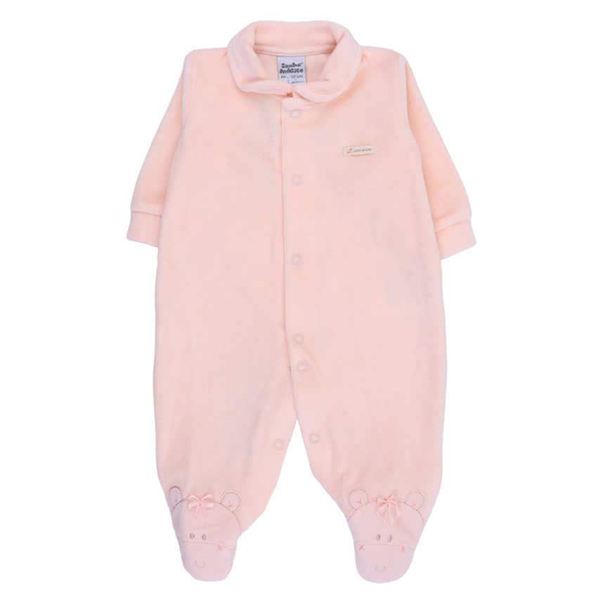 Macacão Longo Bebê Sonho Mágico Pala Bordada