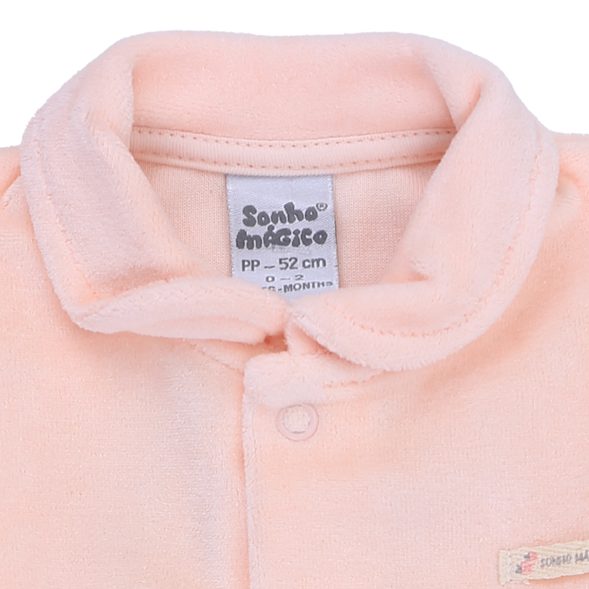 Macacão Longo Bebê Sonho Mágico Pala Bordada Macacão Longo Bebê Sonho Mágico Pala Bordada