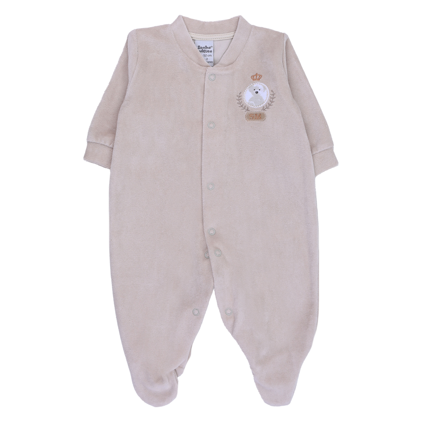 Macacão Longo Bebê Sonho Mágico Bordado Brasão