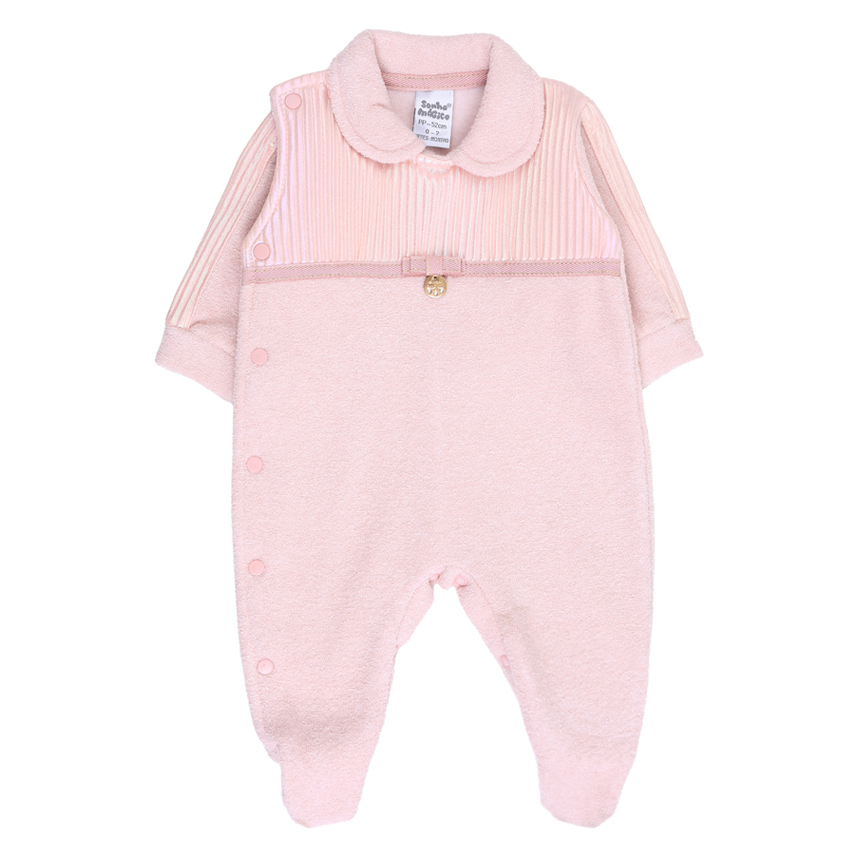 Macacão Longo Bebê Sonho Mágico Detalhe Laço
