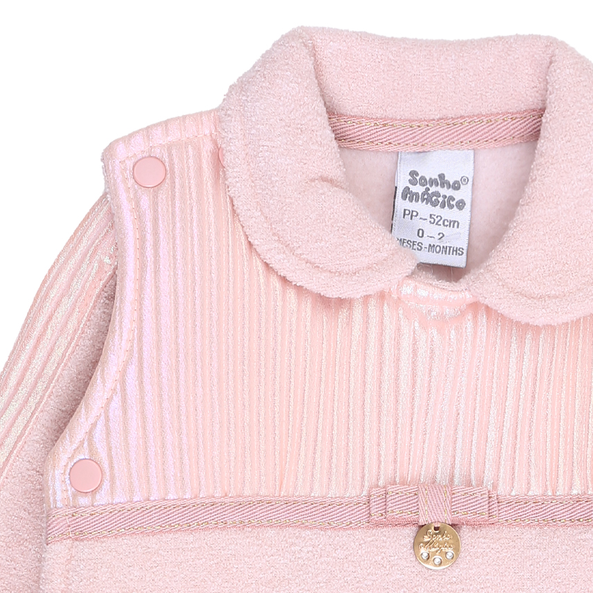 Macacão Longo Bebê Sonho Mágico Detalhe Laço Macacão Longo Bebê Sonho Mágico Detalhe Laço