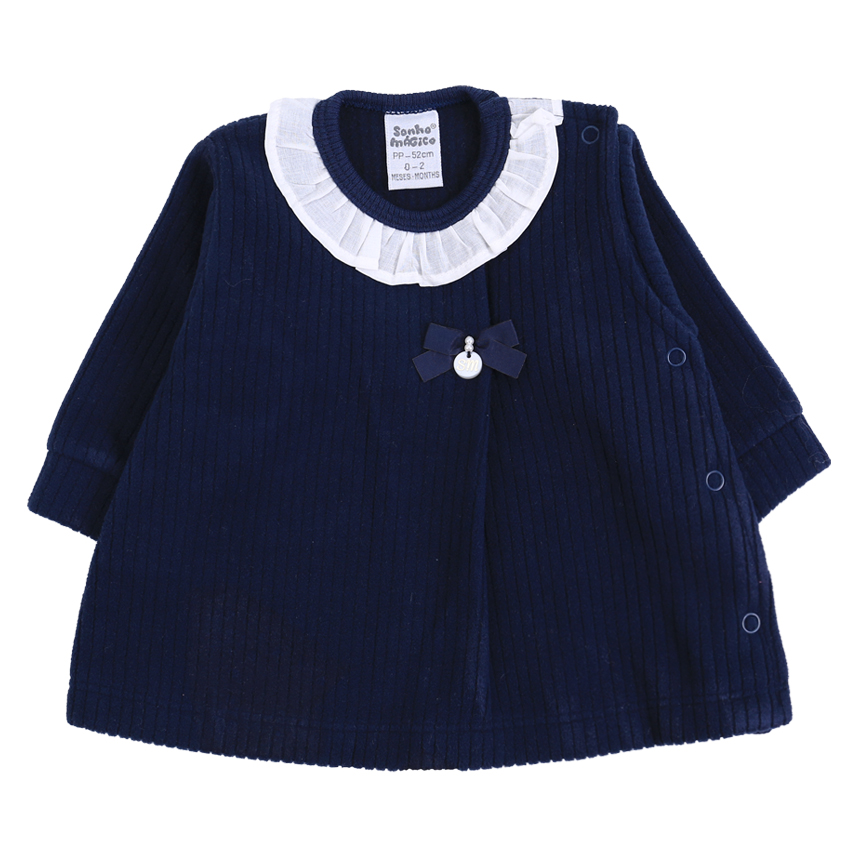 Macacão Longo Bebê Sonho Mágico Estampa Casaco Macacão Longo Bebê Sonho Mágico Estampa Casaco