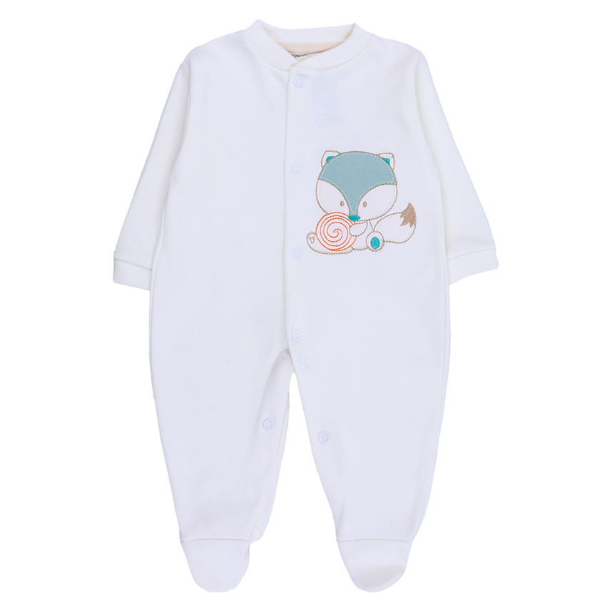 Macacão Longo Bebê Smoby Bordado Raposinha