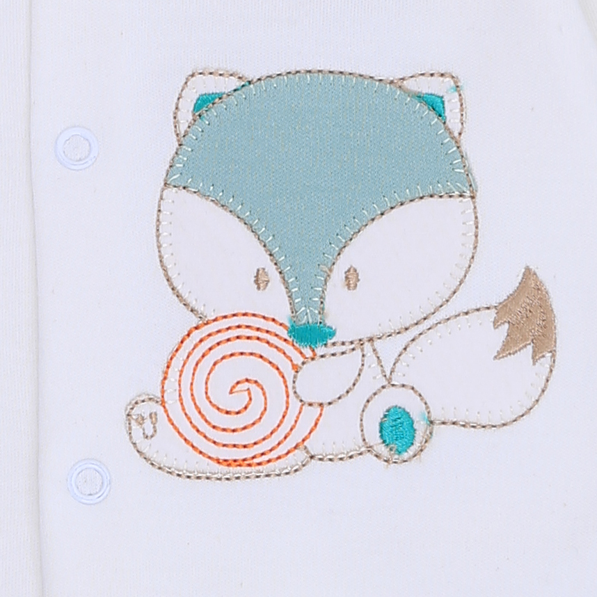 Macacão Longo Bebê Smoby Bordado Raposinha Macacão Longo Bebê Smoby Bordado Raposinha