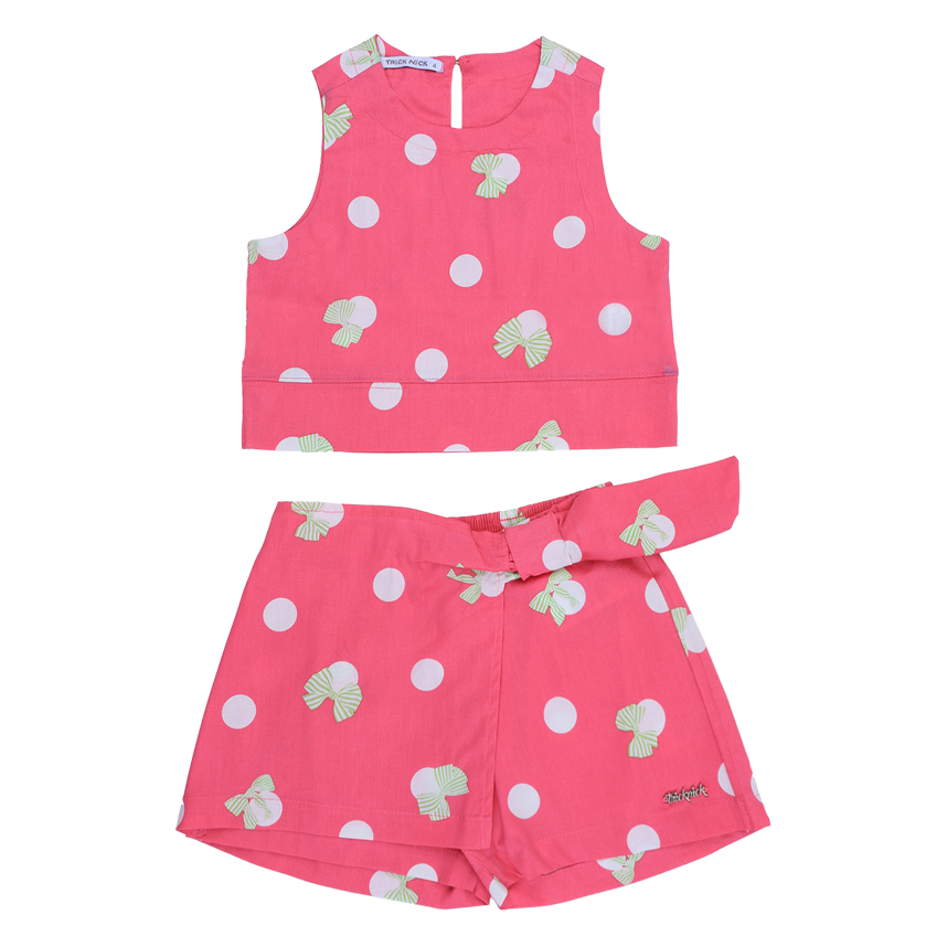 Conjunto Infantil Trick Nick Blusa Cavada E Short Saia
