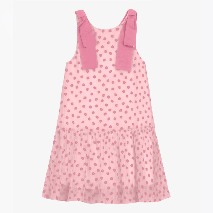 Vestido Juvenil Trick Nick Cavado Plissado Floral