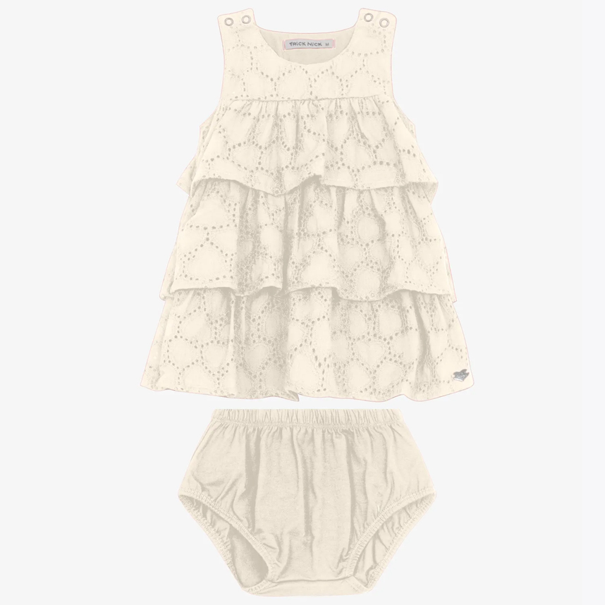 Vestido Infantil Trick Nick Cavado Laise Babado Com Calcinha Vestido Infantil Trick Nick Cavado Laise Babado Com Calcinha