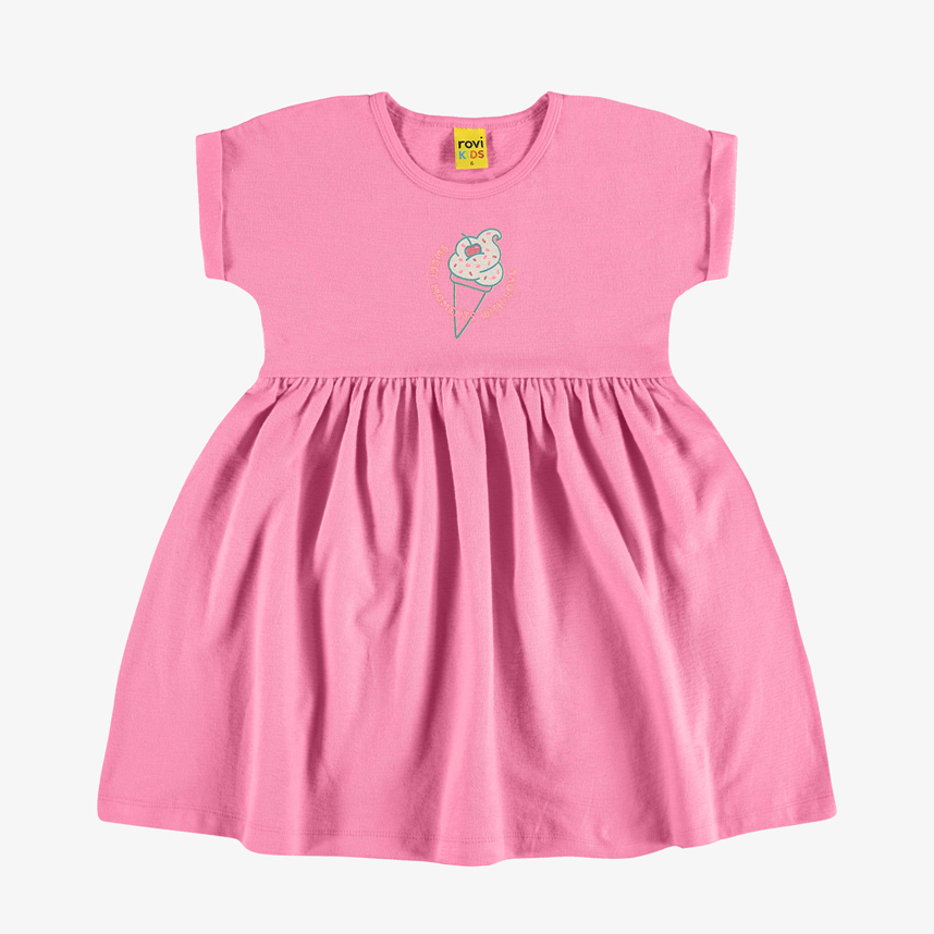 Vestido Infantil Rovitex Manga Curta Estampa Soverte