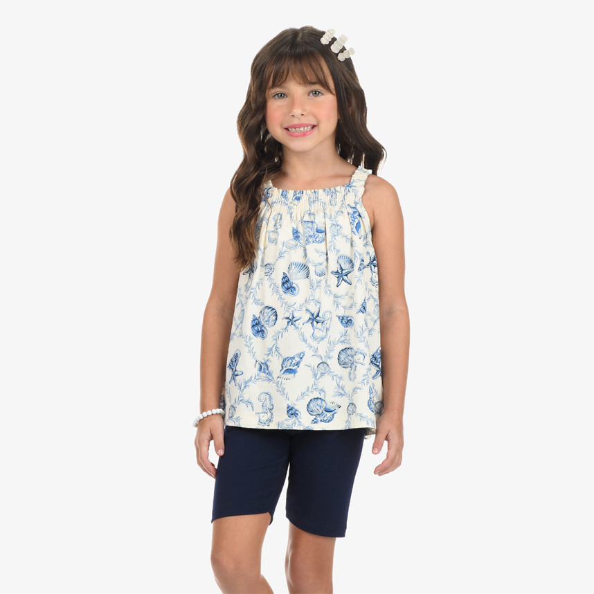 Conjunto Infantil Rovitex Blusa Regata E Short Ciclista Conjunto Infantil Rovitex Blusa Regata E Short Ciclista