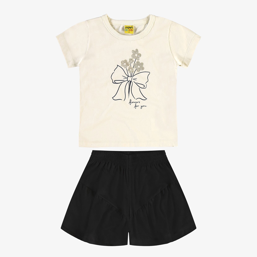 Conjunto Infantil Rovitex Blusa Laço flor E Short Conjunto Infantil Rovitex Blusa Laço flor E Short