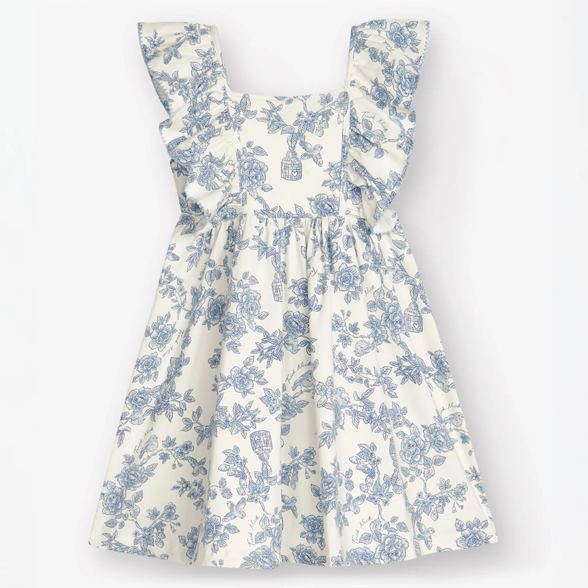 Vestido Infantil Trick Nick Cavado Babado Floral Vestido Infantil Trick Nick Cavado Babado Floral