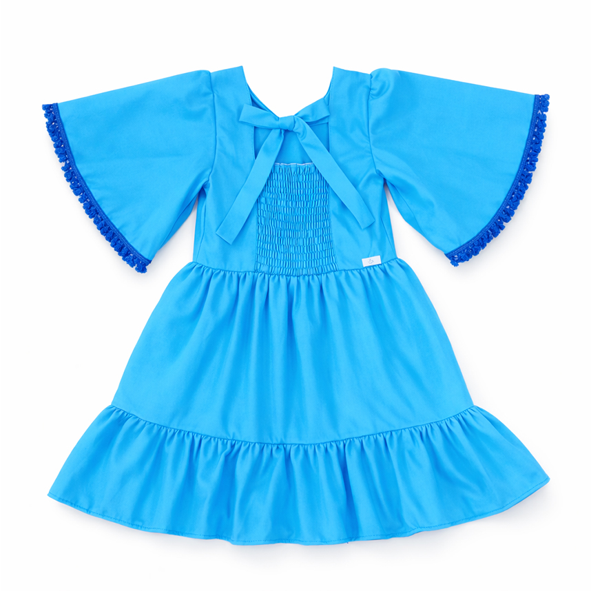 Vestido Juvenil Cattai Manga Curta Barra Babados