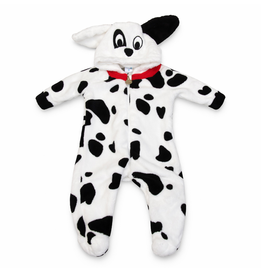 Macacão Longo Bebê Tip Top Capuz Bordado Cachorro