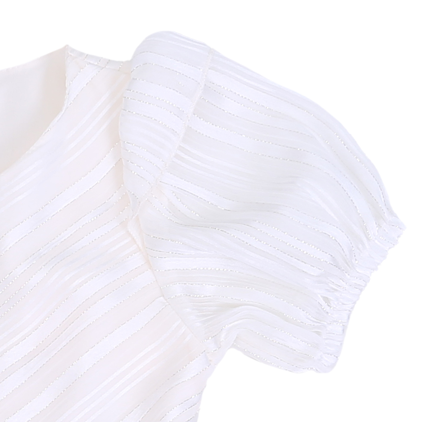 Vestido Infantil Cattai Estampa Listras Com Brilho Vestido Infantil Cattai Estampa Listras Com Brilho