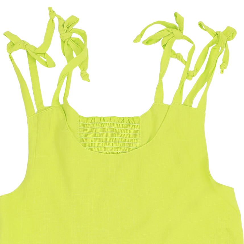 Vestido Infantil Cattai Viscose Com Tiras No Ombro Vestido Infantil Cattai Viscose Com Tiras No Ombro