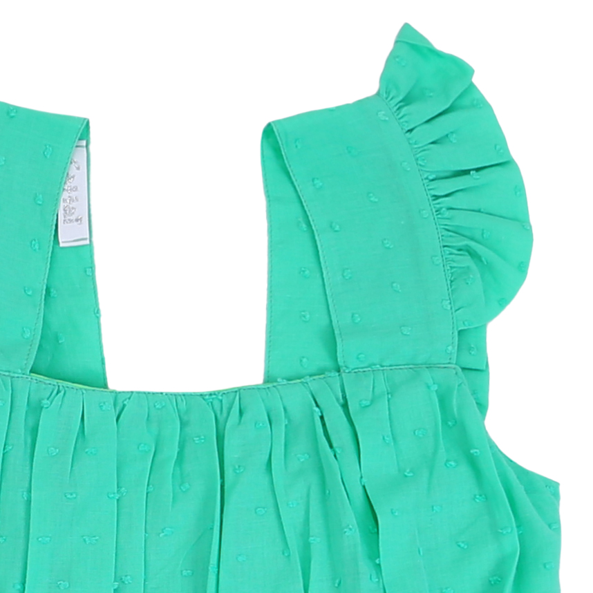 Vestido Infantil Cattai Bolinha Com Peito Franzido Vestido Infantil Cattai Bolinha Com Peito Franzido