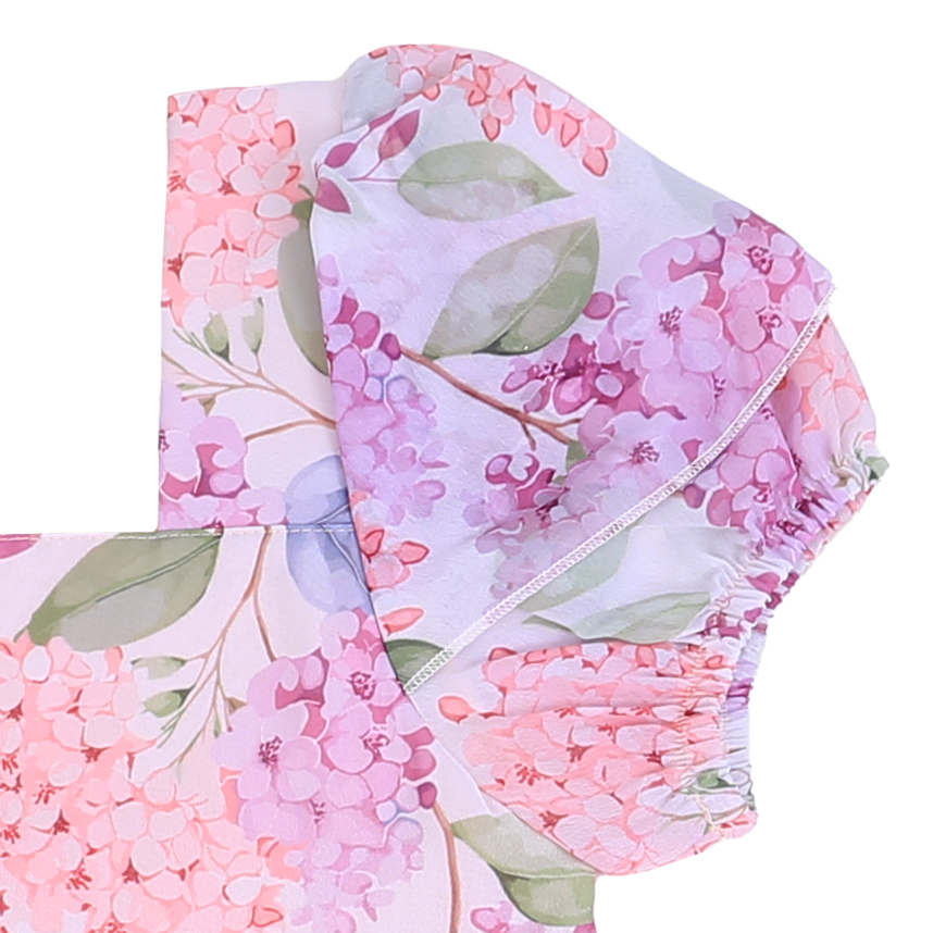 Vestido Infantil Cattai Floral De Hortência Vestido Infantil Cattai Floral De Hortência