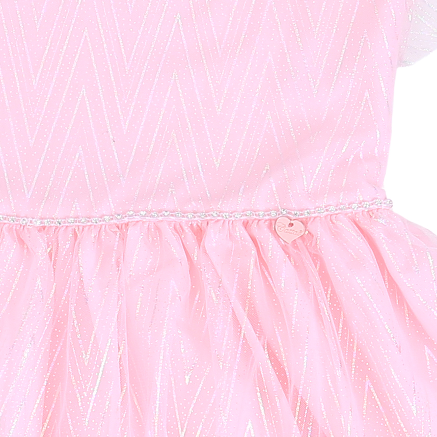 Vestido Infantil Cattai De Tule Zig Zag Vestido Infantil Cattai De Tule Zig Zag