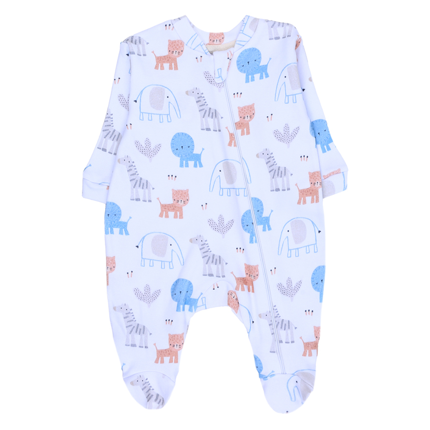 Macacão Longo Bebê Patimini Estampa Fundo Do Mar