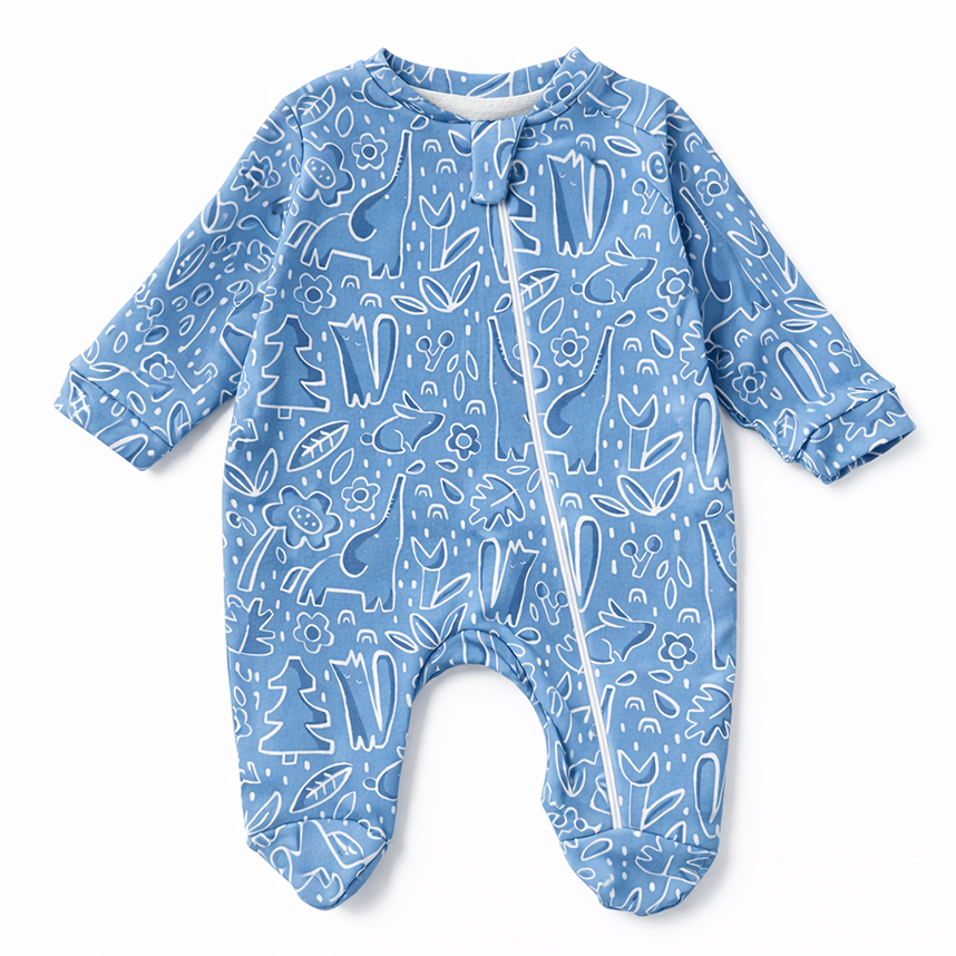 Macacão Longo Bebê Patimini Estampa Elefante