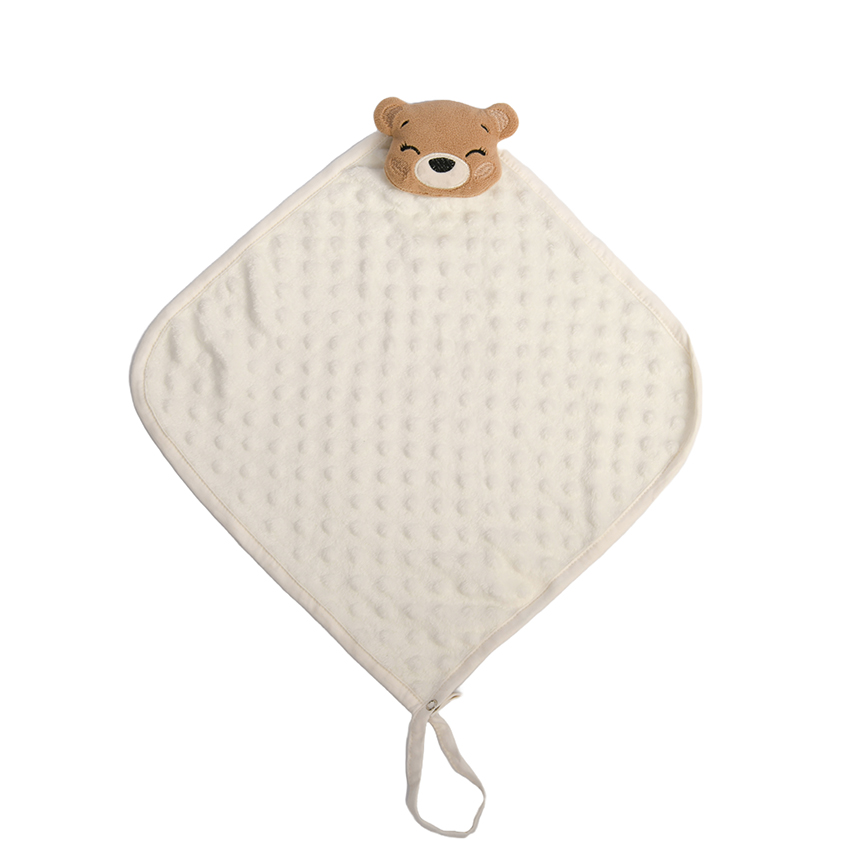 Naninha Bebê Everly Fleece Urso Com Prendedor De Chupeta