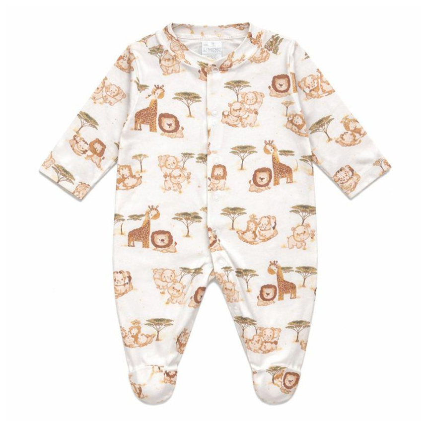 Macacão Longo Bebê Day By Day Suedine Bordado Leão