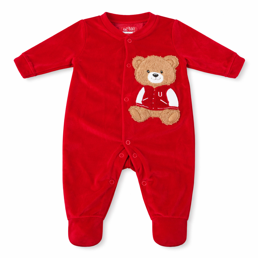 Macacão Longo Bebê Day By Day Bordado Urso Com Casaco