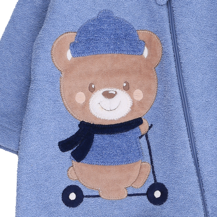 Macacão Longo Day By Day Soft Bucke Bordado Urso Patinete Macacão Longo Day By Day Soft Bucke Bordado Urso Patinete