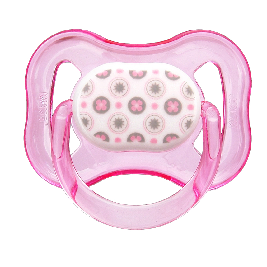 Chupeta Kuka Color Universal Rosa Decorada Tamanho 2